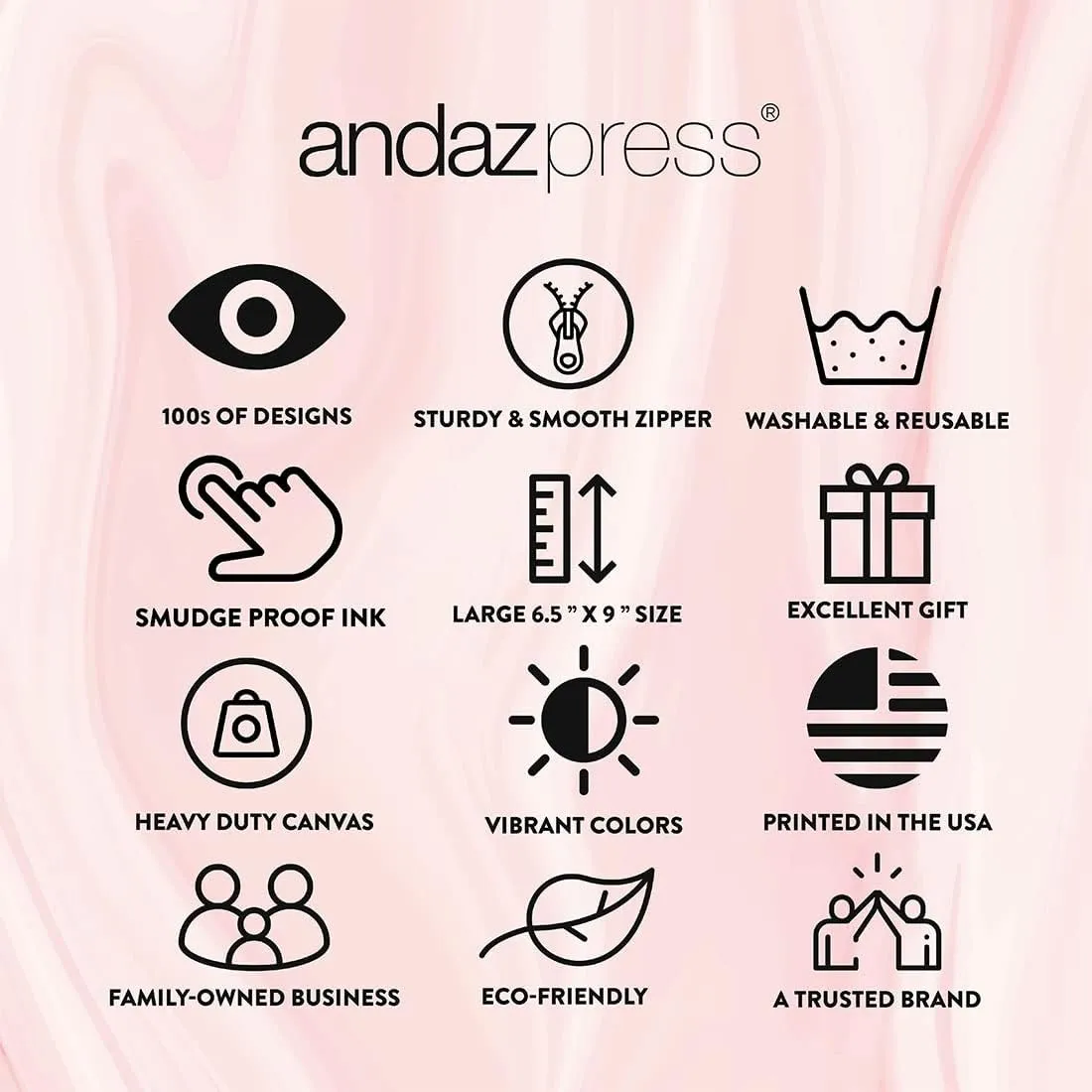 Andaz Press Funny Makeup Bag Canvas Cosmetic Bag with Zipper Did Not Wake Up Like This Makeup Pouch For Purse Travel Pouch Toiletry Bag Funny Pencil Bag Cute Birthday Gifts for Women 6.5 x 9 Inch