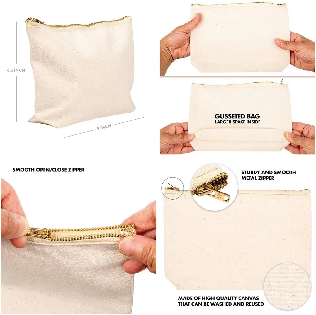 Andaz Press Funny Makeup Bag Canvas Cosmetic Bag with Zipper Did Not Wake Up Like This Makeup Pouch For Purse Travel Pouch Toiletry Bag Funny Pencil Bag Cute Birthday Gifts for Women 6.5 x 9 Inch
