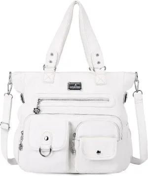 Angelkiss Purses Handbags for Women PU Tote Satchel Bags for Women Pockets Shoulder Bags…