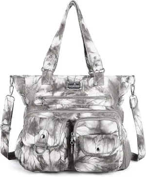 Angelkiss Purses Handbags for Women PU Tote Satchel Bags for Women Pockets Shoulder Bags…