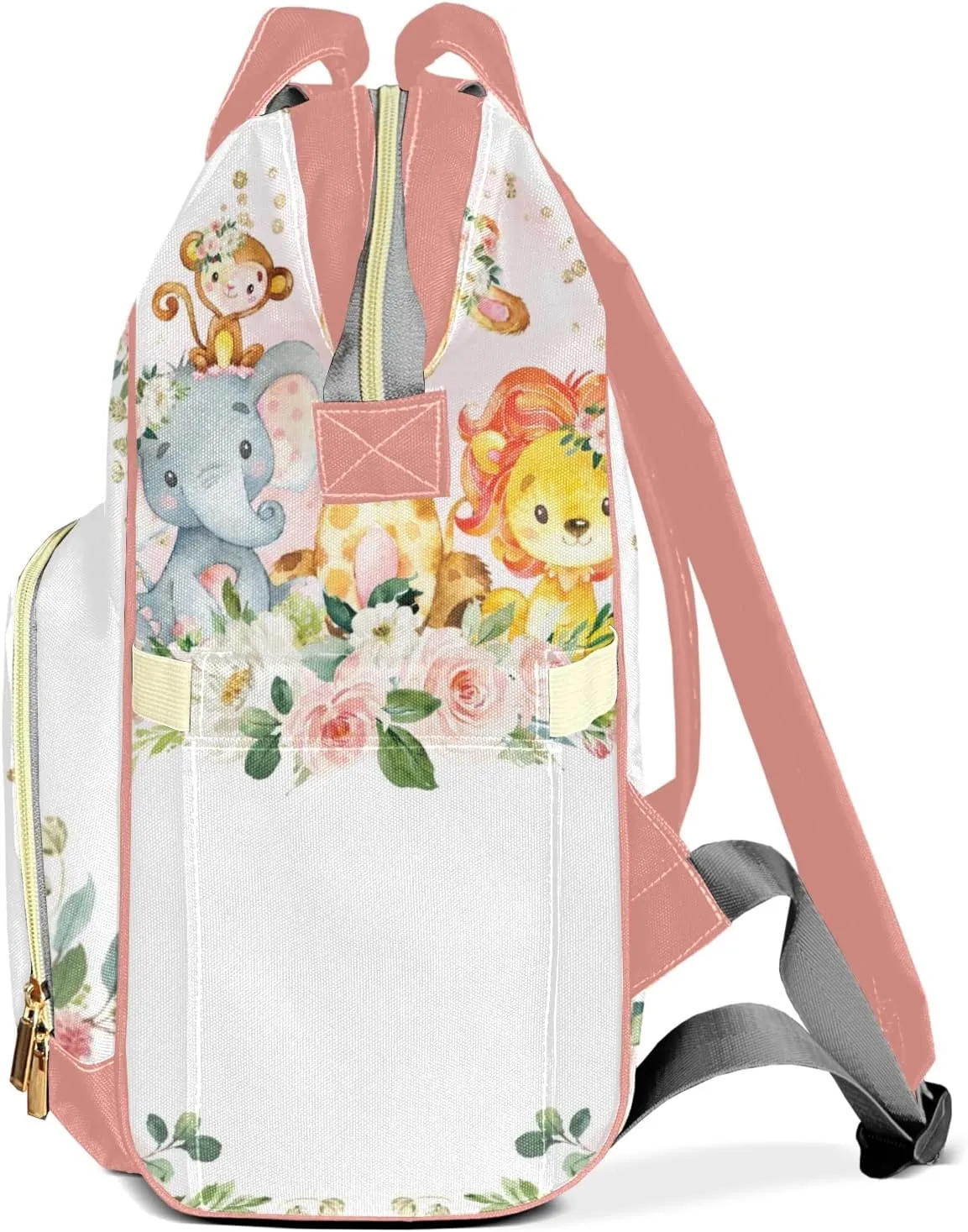 Animal Elephant Diaper Bags with Name Personalized Baby Bag Travel Tote Bag Waterproof Backpack for Mom Gift