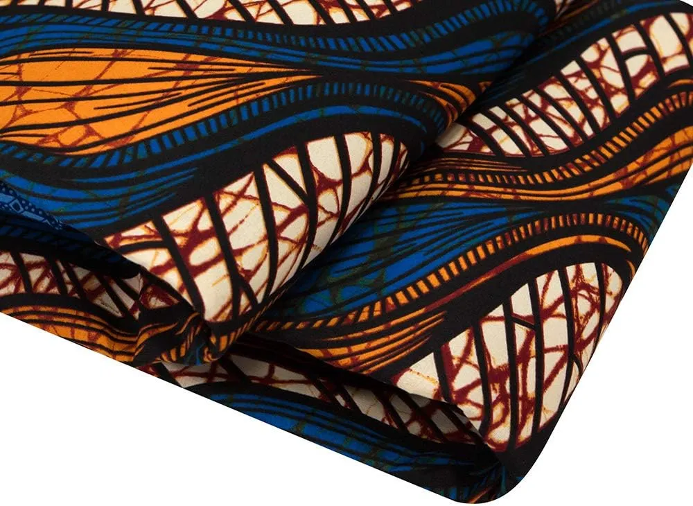 Ankara Fabric Tribal Print for Party Dress - 6 Yard A05
