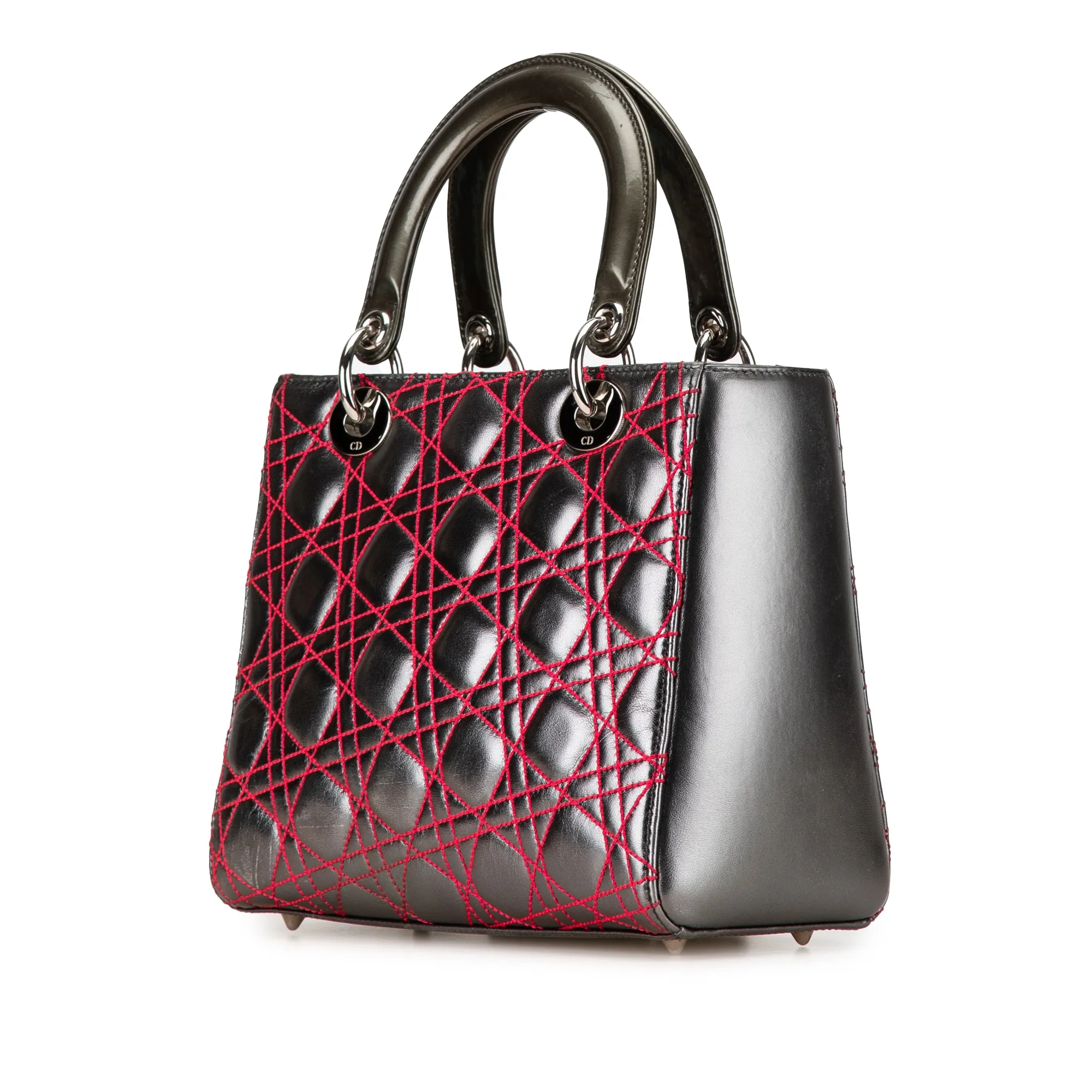 Anselm Reyle Medium Metallic Lambskin Cannage Lady Dior