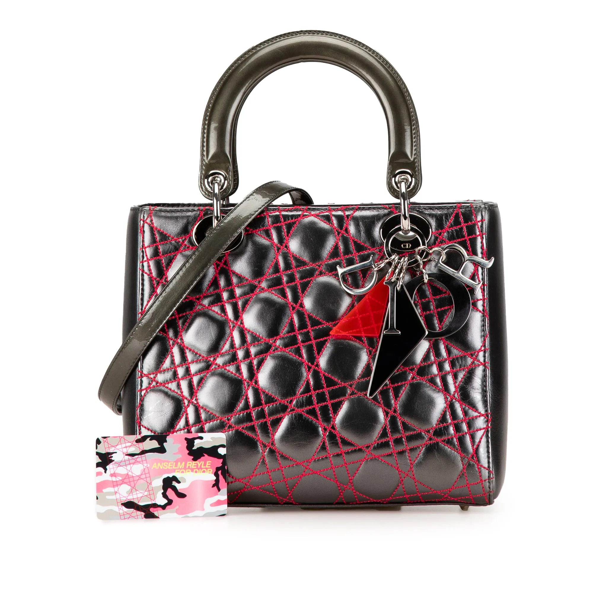 Anselm Reyle Medium Metallic Lambskin Cannage Lady Dior