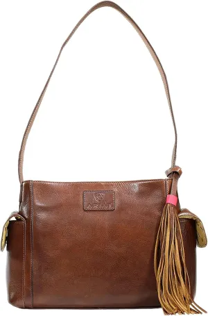 ARIAT Women's Addison Conceal Carry Satchel Handbag, Brown, One Size