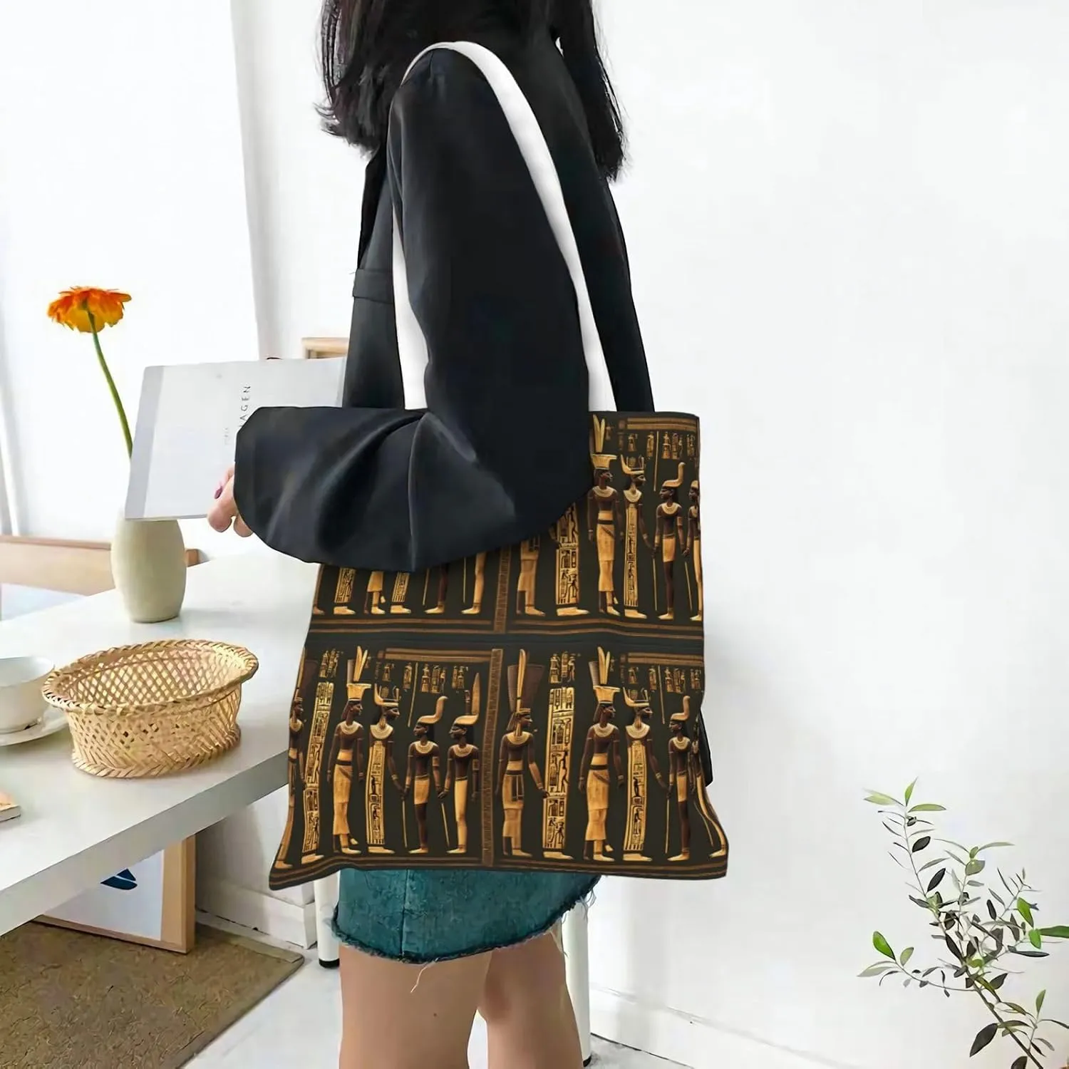 Army Digital Camouflage Print Foldable Tote Bag For Women Large Tote Shoulder Handbag Reusable Grocery Bags