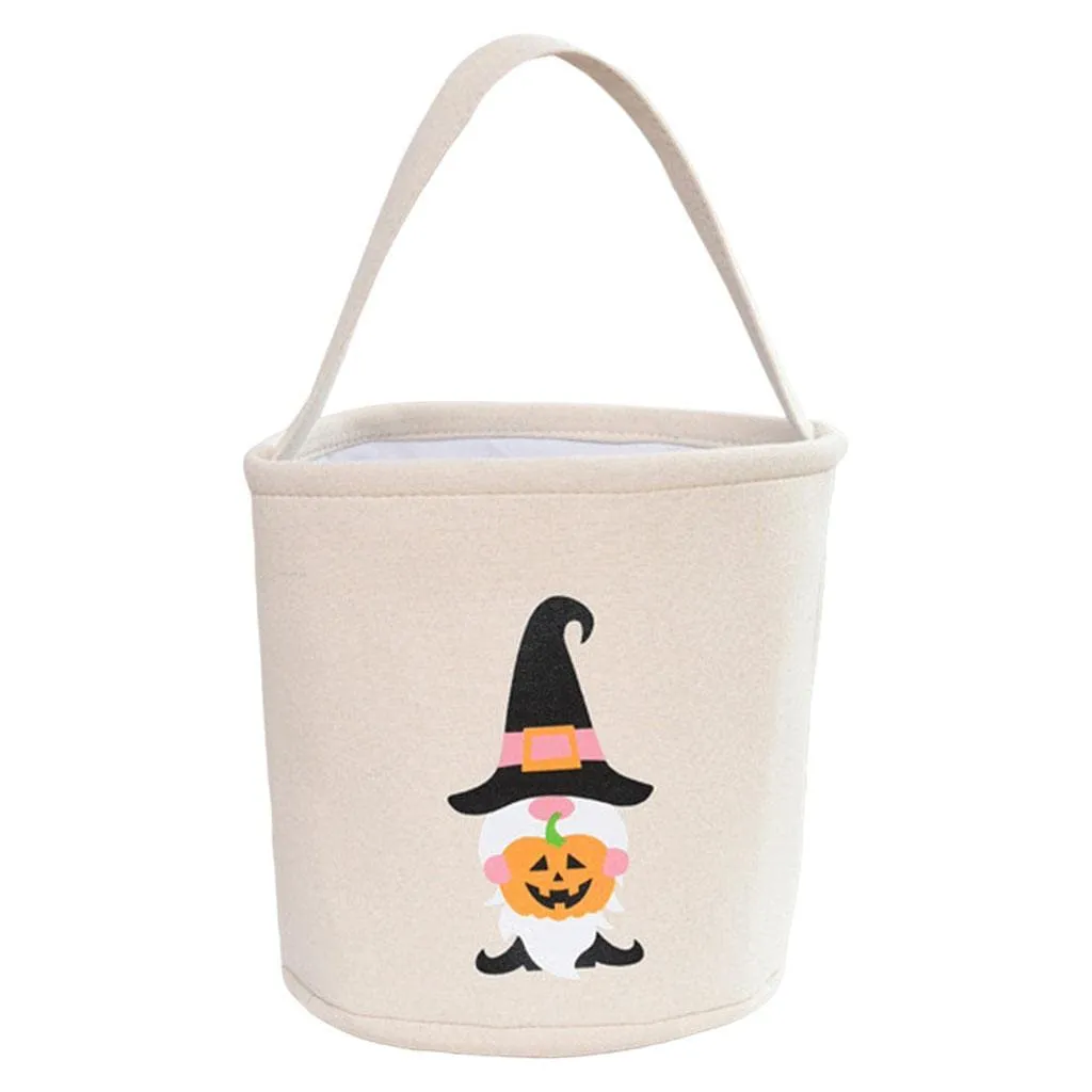 arythe Halloween Trick Bag Goody Snack Tote Bucket Gift Bags Party Favor White 2