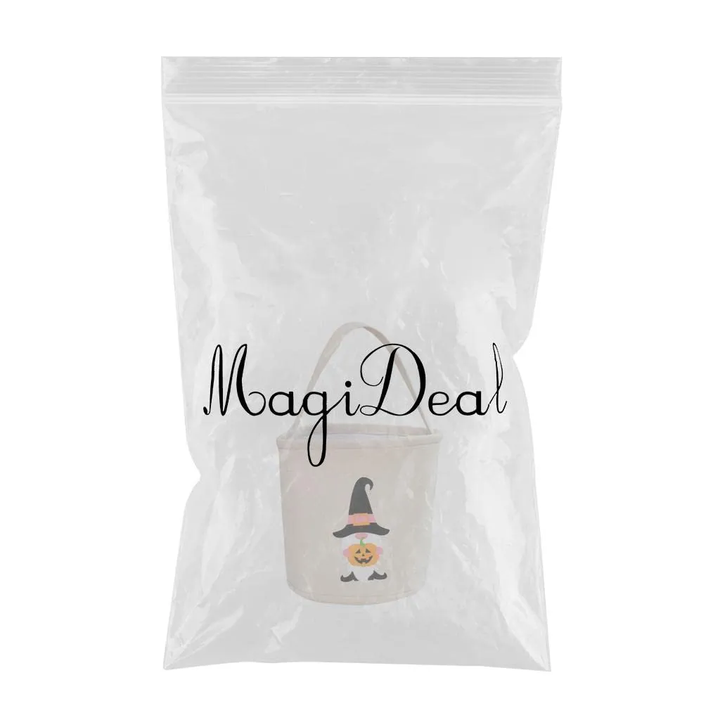 arythe Halloween Trick Bag Goody Snack Tote Bucket Gift Bags Party Favor White 2