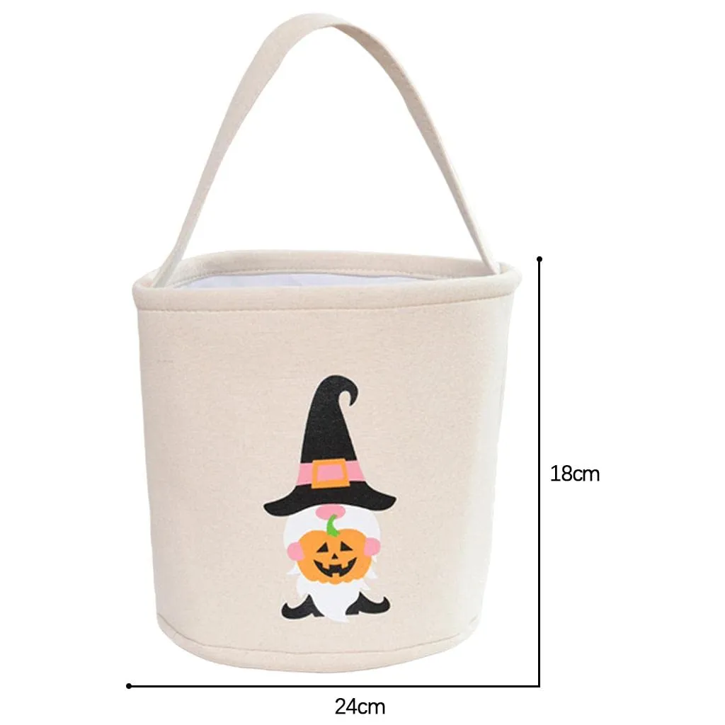 arythe Halloween Trick Bag Goody Snack Tote Bucket Gift Bags Party Favor White 2