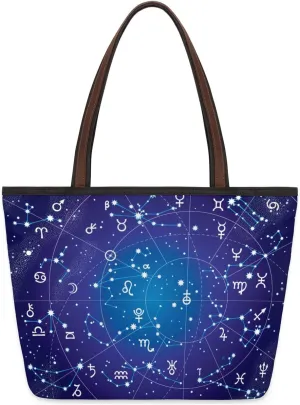 Astrological Sign Fate Tote Bag for Women Womens Handbags Tote Bags for Travel Beach Gym