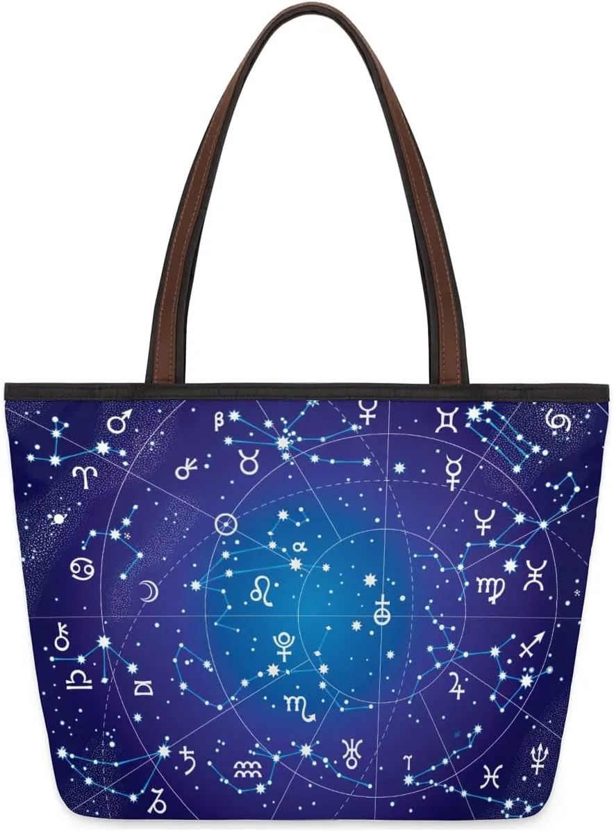 Astrological Sign Fate Tote Bag for Women Womens Handbags Tote Bags for Travel Beach Gym