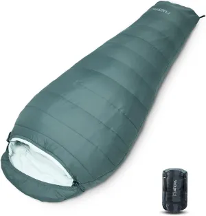ATEPA Ultralight Sleeping Bag, Warm Weather Compact Packable Synthetic Waterproof Sleeping Bags for Adults with Stuff Sack for Backpacking, Hiking, Camping
