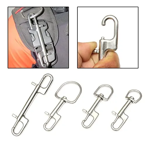 ATORSE Stainless Steel Swivel Snap Hook Clip for Scuba Diving Part Tool Accessories 90mm