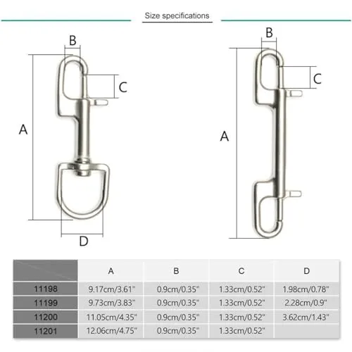 ATORSE Stainless Steel Swivel Snap Hook Clip for Scuba Diving Part Tool Accessories 90mm