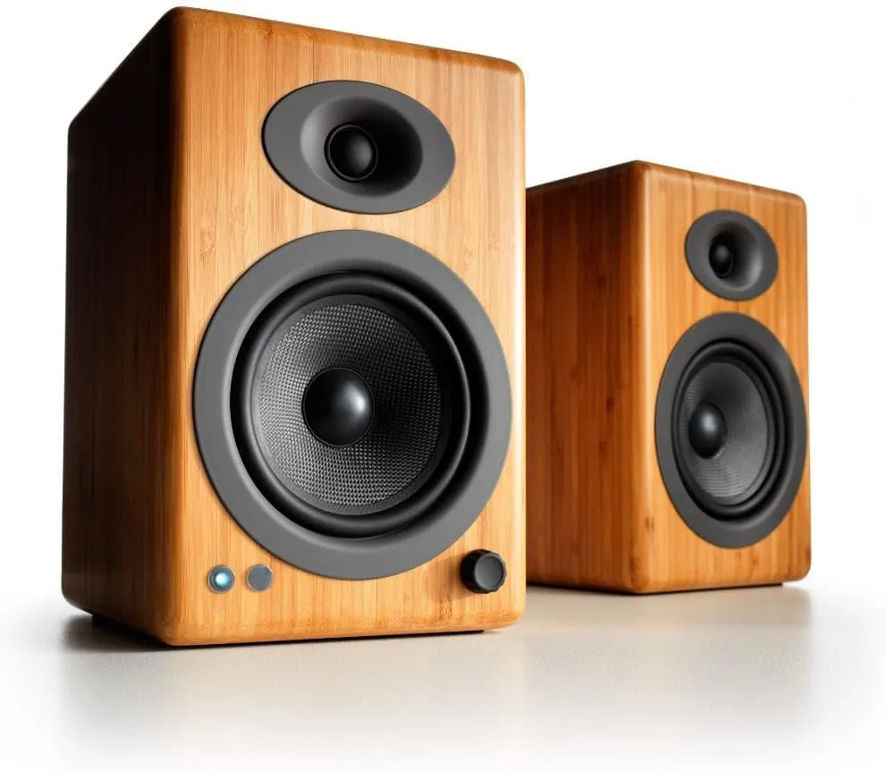 Audioengine A5 Powered Bookshelf Speakers - Premium 150W Stereo Speakers for Music, Gaming, Turntables, Home Theater Systems - Powerful Studio Monitors