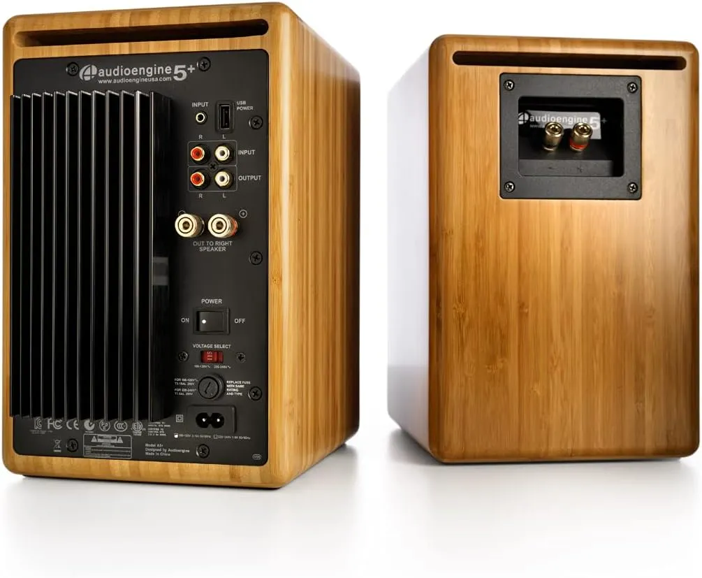Audioengine A5 Powered Bookshelf Speakers - Premium 150W Stereo Speakers for Music, Gaming, Turntables, Home Theater Systems - Powerful Studio Monitors