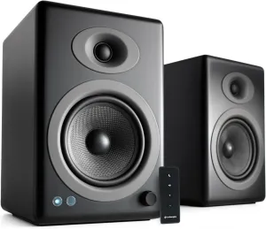 Audioengine A5  Powered Bookshelf Speakers - Premium 150W Stereo Speakers for Music, Gaming, Turntables, Home Theater Systems - Powerful Studio Monitors
