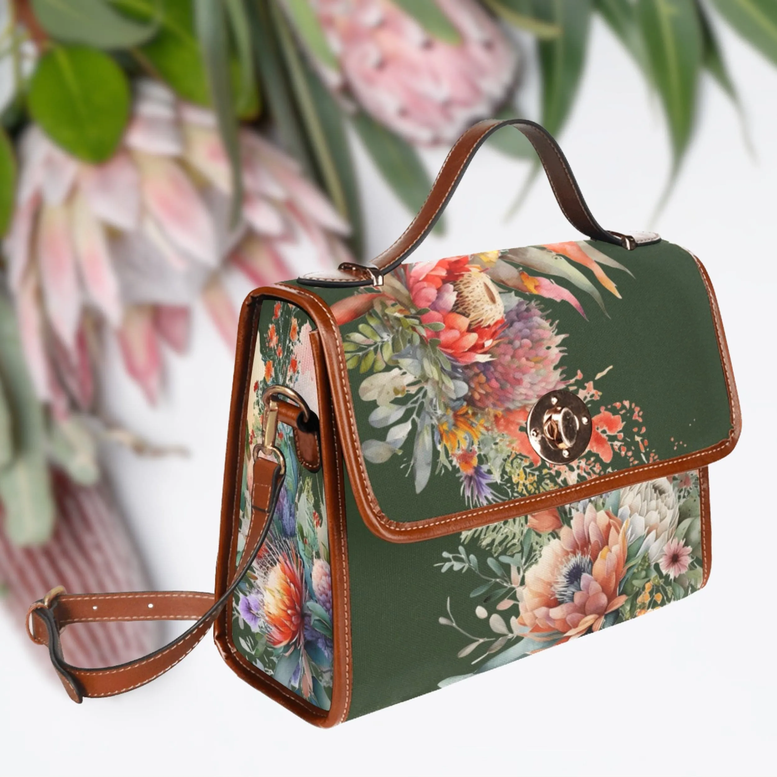 Australian Native Flowers | Canvas Satchel Bag