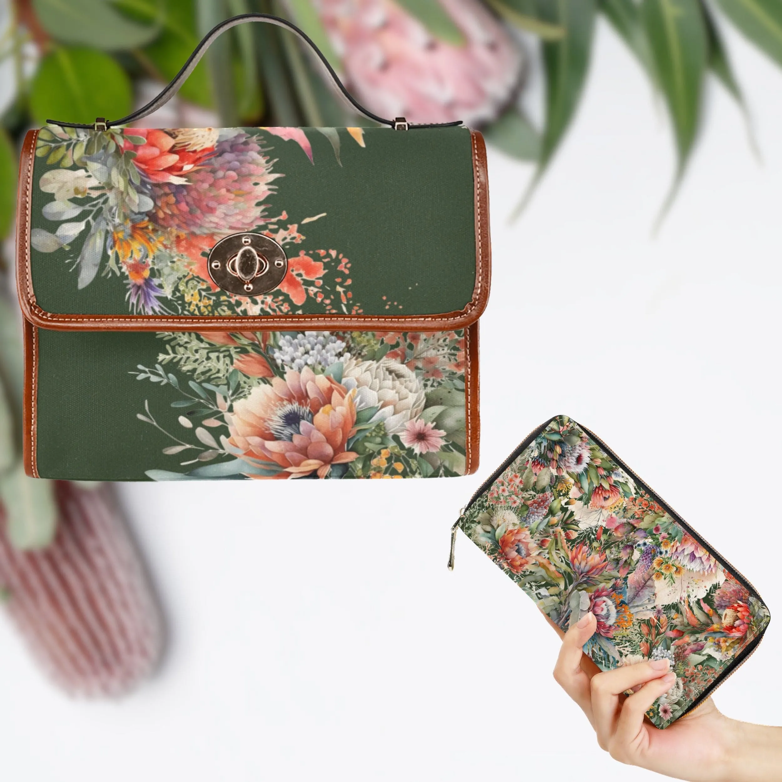Australian Native Flowers | Canvas Satchel Bag