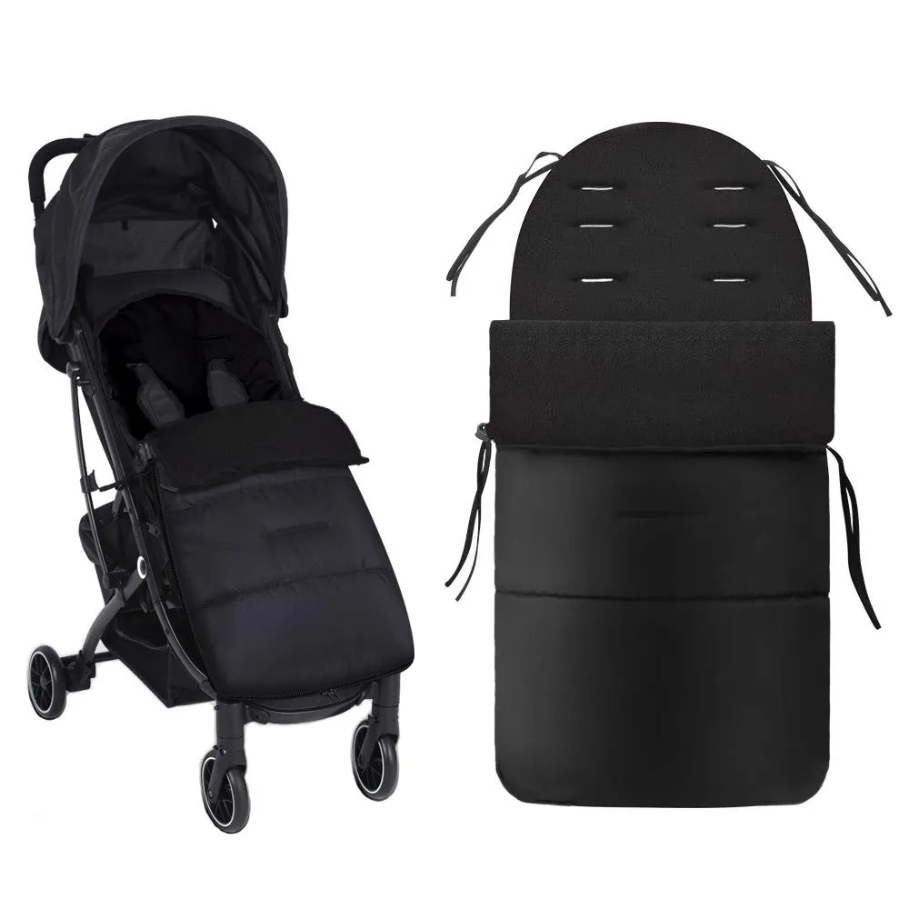 Baby Bunting Bag Stroller Footmuff - Warm Bunting Bag Baby Stroller - Winter Baby Bunting Bag Stroller - Universal Stroller Bunting Bag Infant - Outdoor Stroller Sleeping Bag Toddler (.Black)
