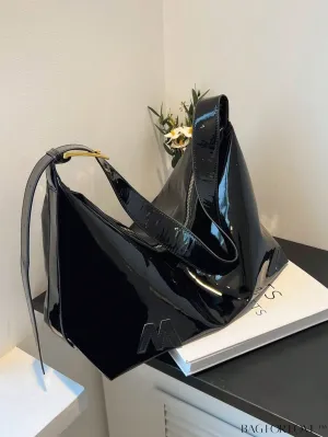 BagForLove - Artificial Patent Leather Oversized Hobo Bag: A Chic, Spacious Choice