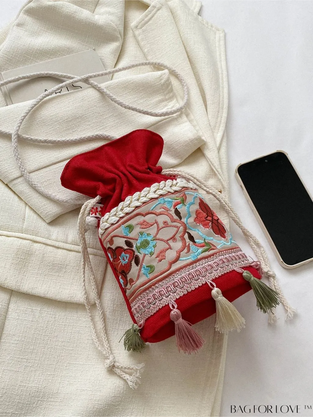 BagForLove - Chic Embroidered Crossbody Bag - Vintage Bohemian Style for Women