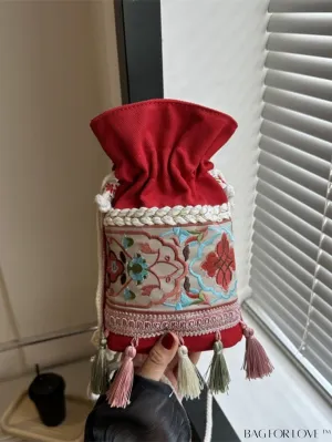 BagForLove - Chic Embroidered Crossbody Bag - Vintage Bohemian Style for Women