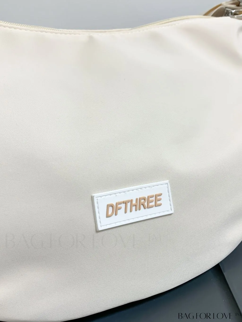 BagForLove - Stylish Beige Shoulder Bag: Lightweight with Letter Patch and Coin Purse, Perfect for Travel and Daily Use