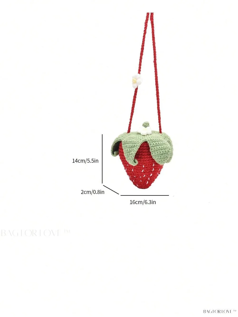 BagForLove - Unique Knitted Strawberry Purse for Her