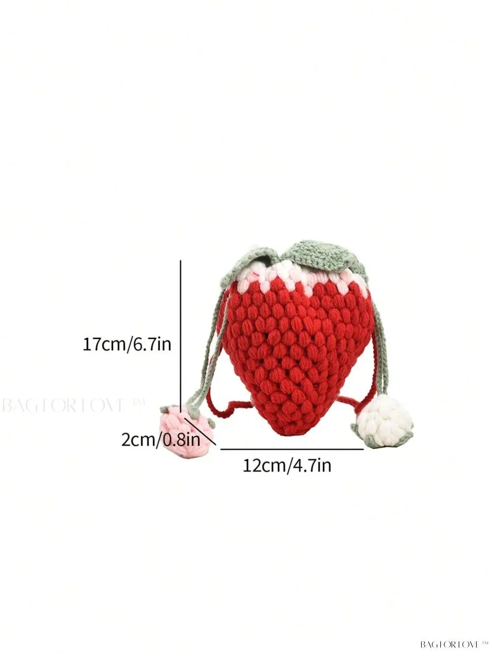 BagForLove - Unique Knitted Strawberry Purse for Her