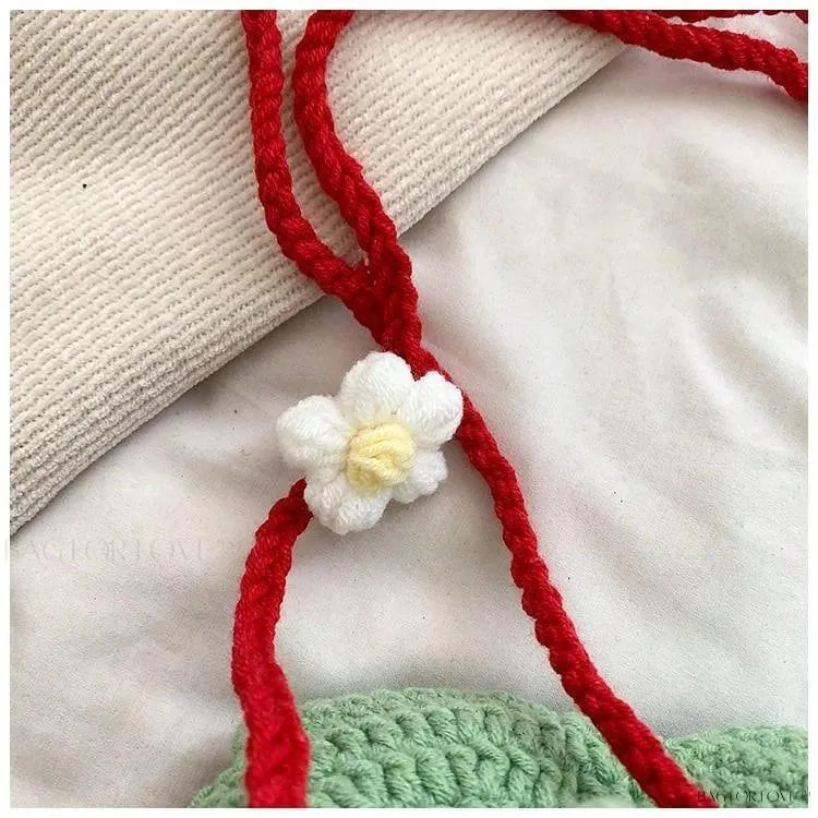 BagForLove - Unique Knitted Strawberry Purse for Her