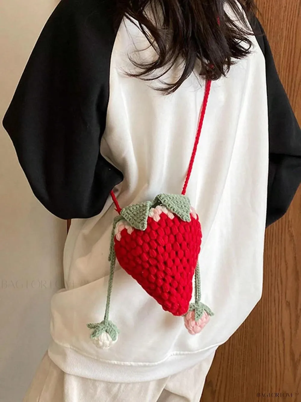 BagForLove - Unique Knitted Strawberry Purse for Her