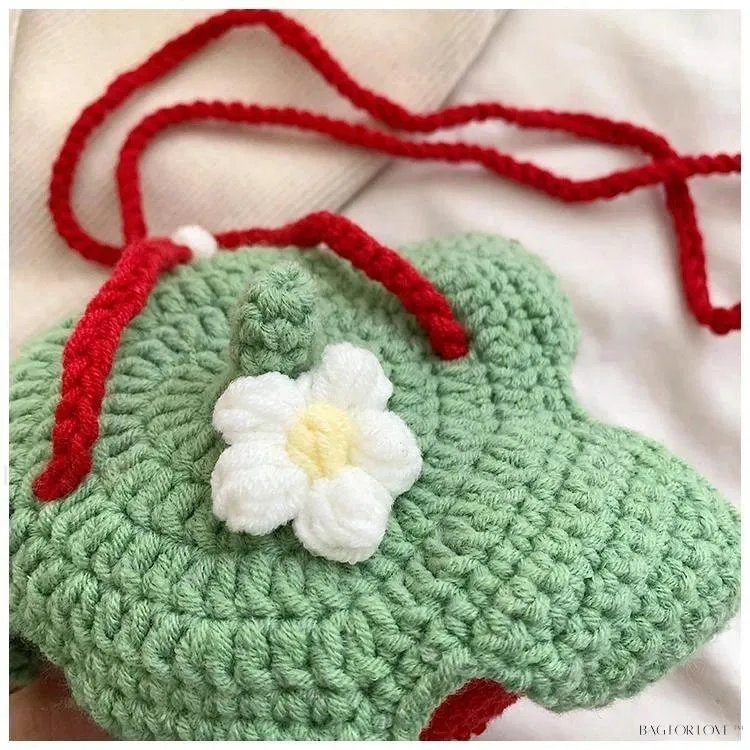 BagForLove - Unique Knitted Strawberry Purse for Her