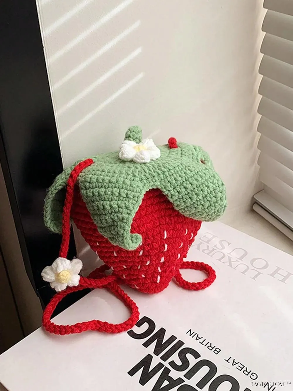 BagForLove - Unique Knitted Strawberry Purse for Her