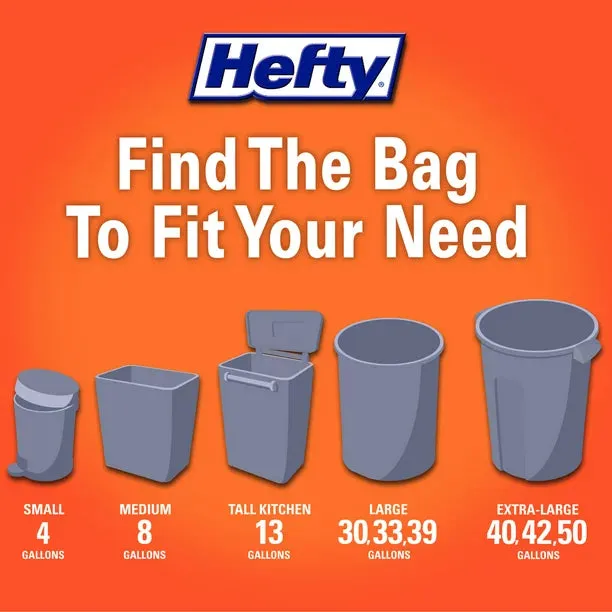 Bags, Hefty Tall Ultra Count Fabuloso Trash Expert assistance Strong 13 Kitchen Robust Gallon, Scent, 80 NEW!