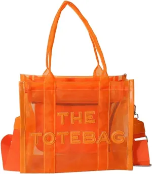 bags SwiftBuy The Tote Bag For Women Designer Bag Clear Handbags Shopping Pink Transparent Shoulder Messenger Beach Hand Bags