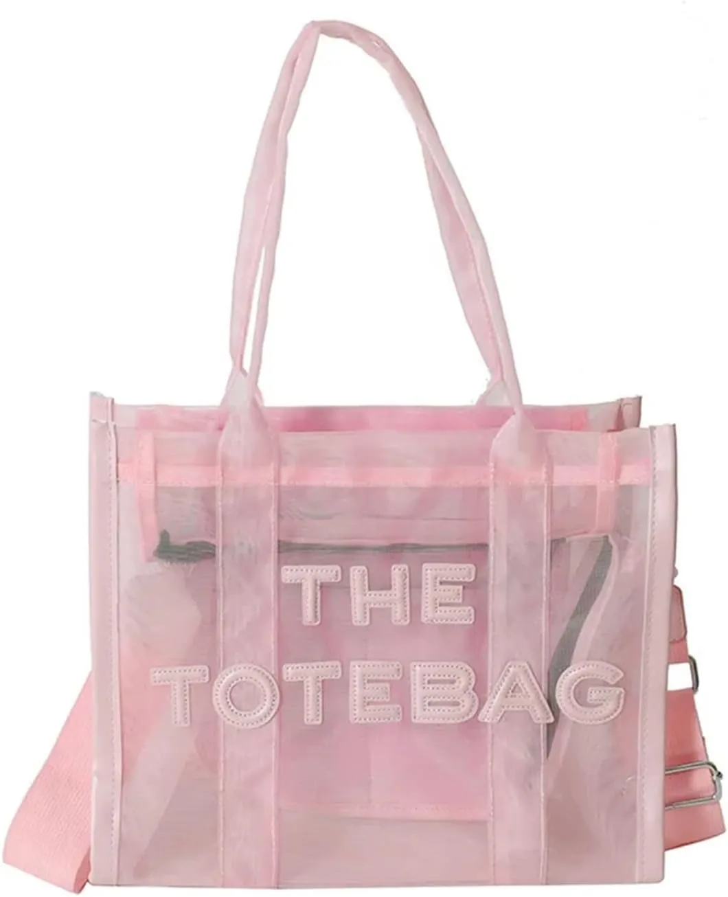 bags SwiftBuy The Tote Bag For Women Designer Bag Clear Handbags Shopping Pink Transparent Shoulder Messenger Beach Hand Bags