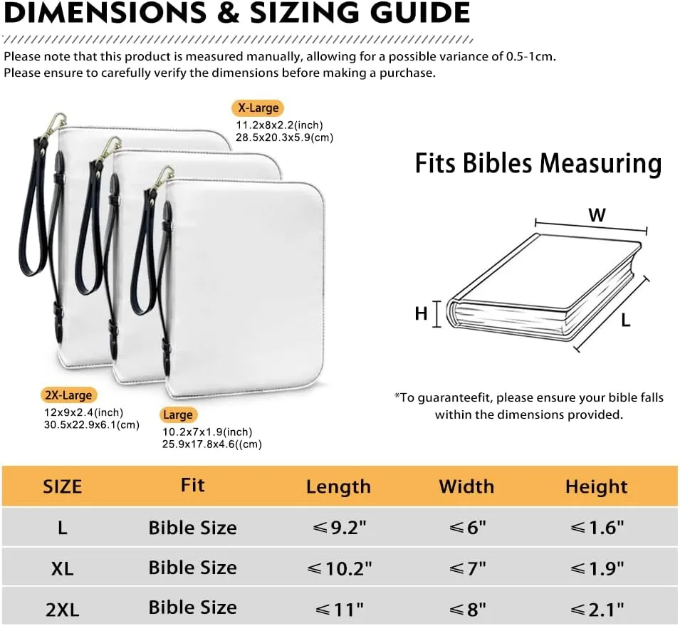 Bald Eagle Flag Bible Cover for Girls Women Leather Bible Case with Handle Waterproof Bible with Zipper Large Capacity Journal Stationery Case