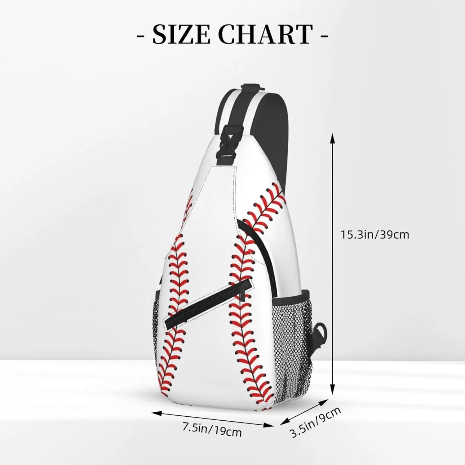 Baseball Lace Chest Bags Crossbody Sling Bag Shoulder Bag Travel Hiking Daypack For Men Women