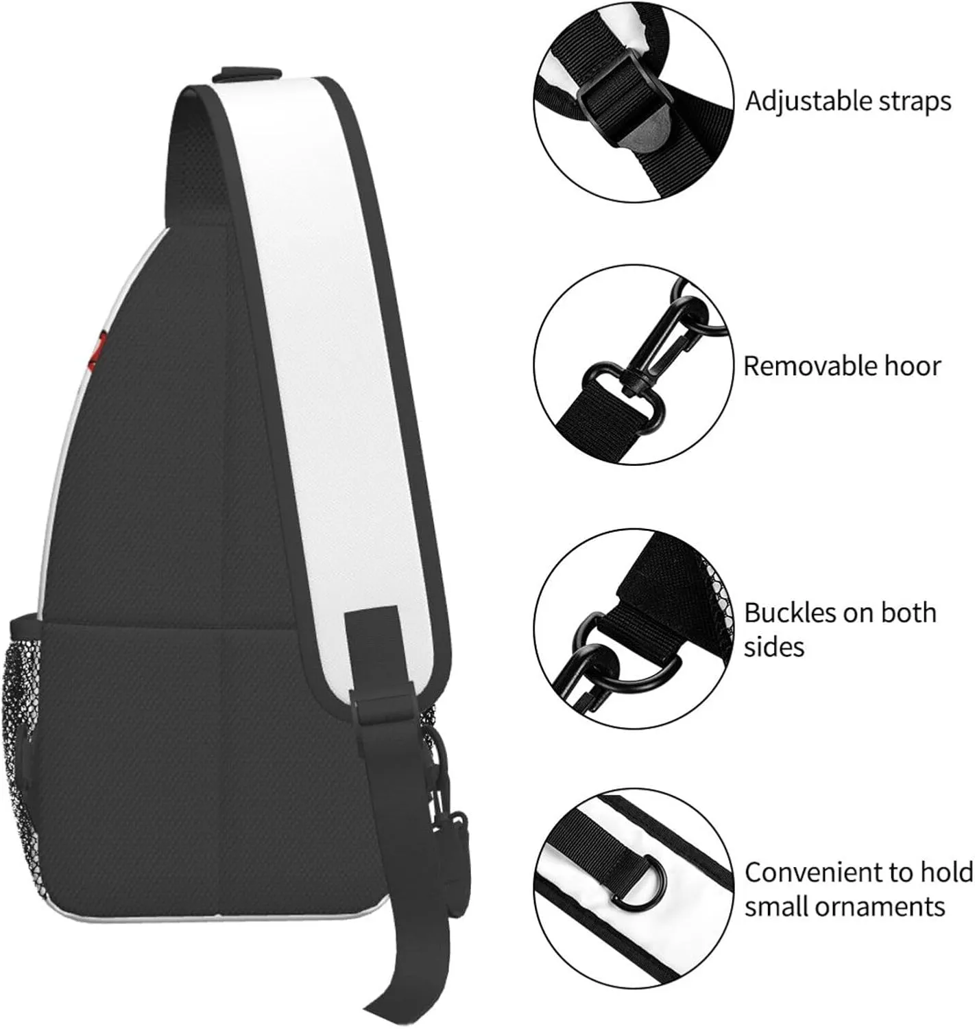 Baseball Lace Chest Bags Crossbody Sling Bag Shoulder Bag Travel Hiking Daypack For Men Women