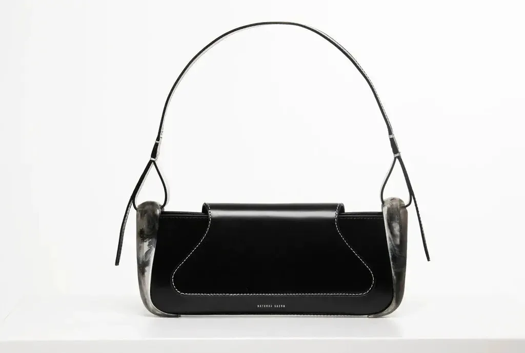 BASSO | BLACK Leather Handbag by NATURAE SACRA