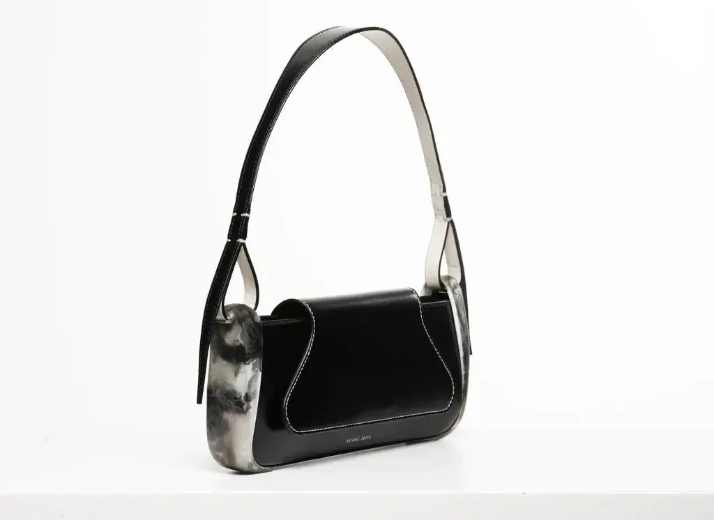 BASSO | BLACK Leather Handbag by NATURAE SACRA