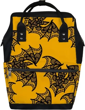 Bat Lace Diaper Bag Backpack Waterproof Backpack Baby Nappy Changing Bag for Travel Large Capacity Durable and Stylish for Woman