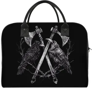 Battle Ravens Travel Duffel Bag Weekender Overnight Shoulder Bags Luggage Carrying Tote for Men Women