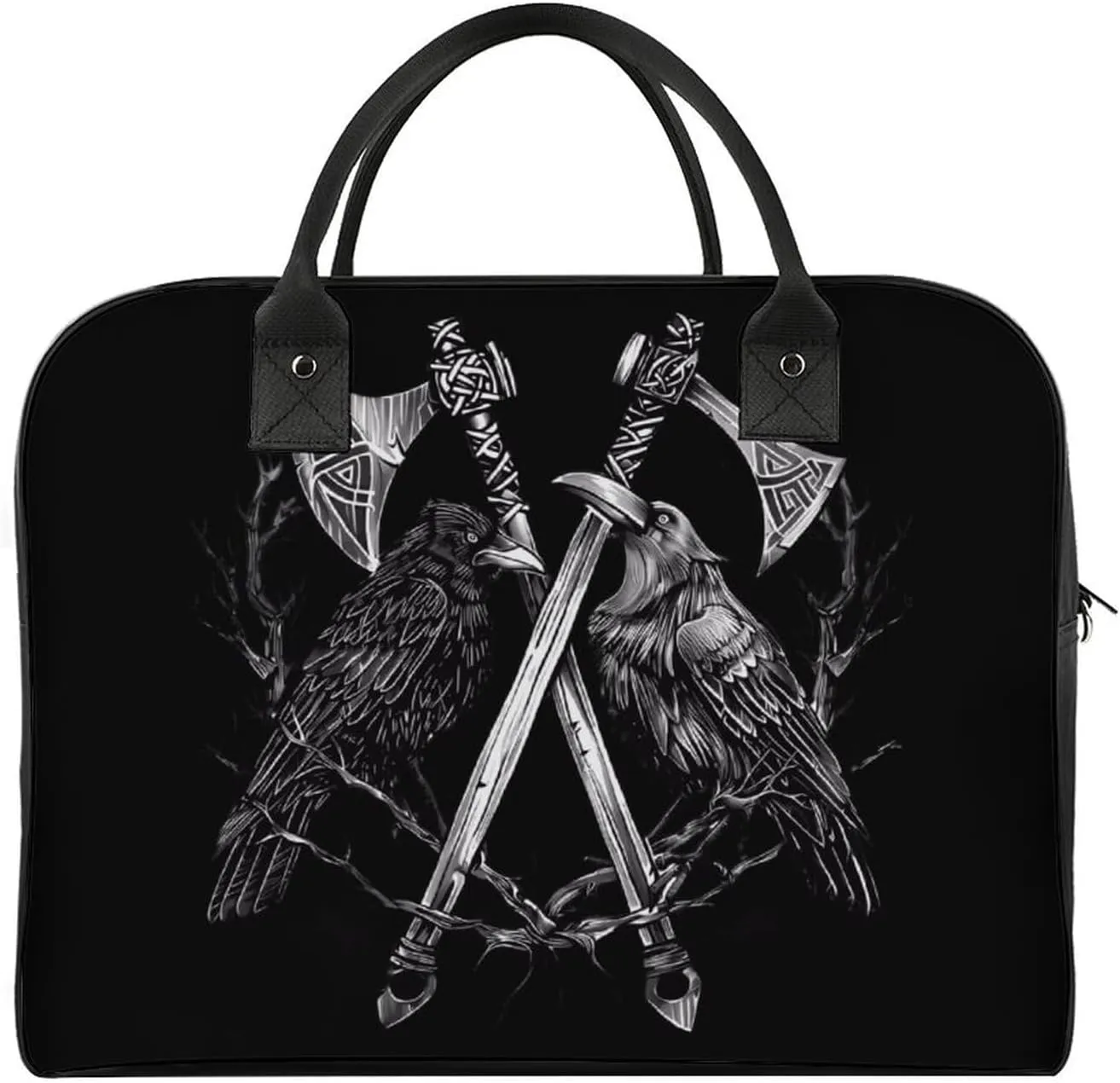 Battle Ravens Travel Duffel Bag Weekender Overnight Shoulder Bags Luggage Carrying Tote for Men Women