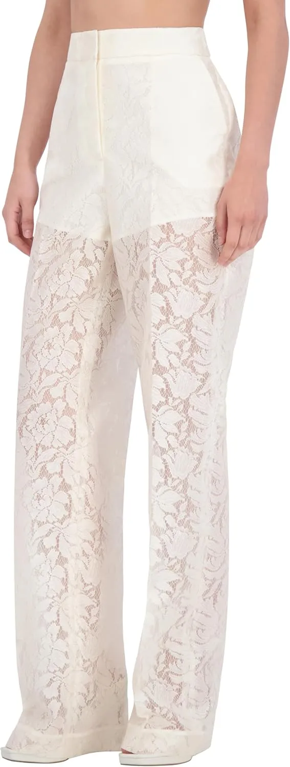 BCBGMAXAZRIA Women's Lace Pants with Pockets