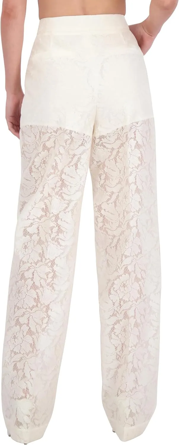 BCBGMAXAZRIA Women's Lace Pants with Pockets