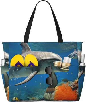 Beach Tote Bag for Women Oversized Travel Weekender Bags Rock jump Waterproof Pool Bag Beach Accessories