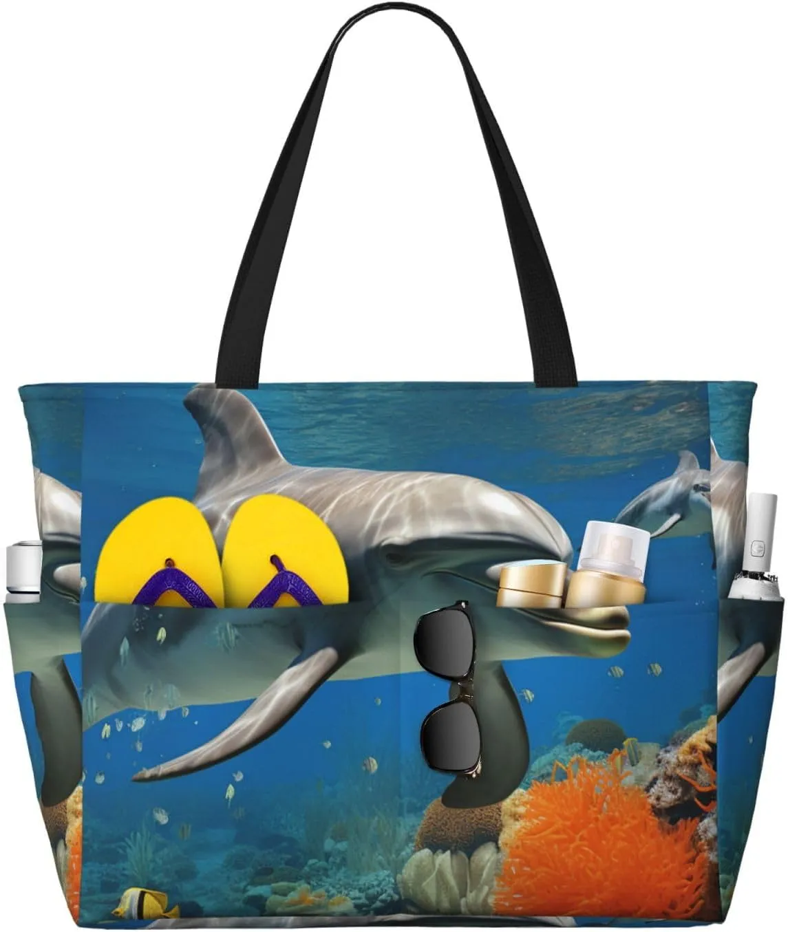 Beach Tote Bag for Women Oversized Travel Weekender Bags Rock jump Waterproof Pool Bag Beach Accessories