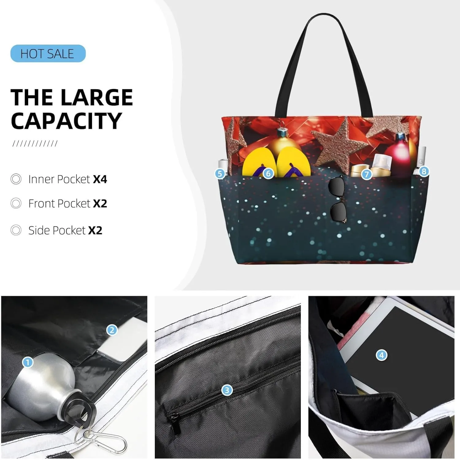 Beach Tote Bag for Women Oversized Travel Weekender Bags Sport Soccer Waterproof Pool Bag Beach Accessories